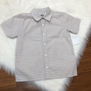 NWT Strausburg Purple/Yellow Plaid Shirt